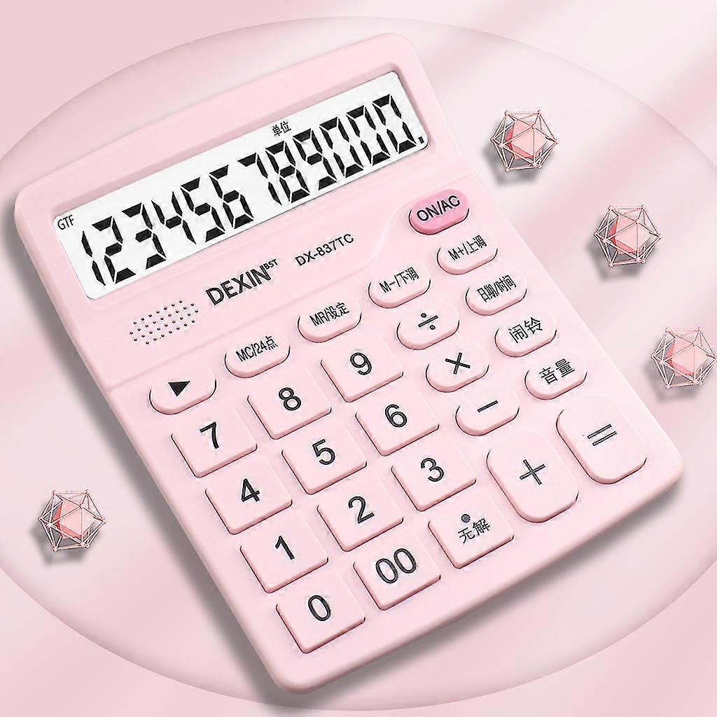 Big Buttons 12-digit Standard Electronic Calculators Solar Battery Calculator
