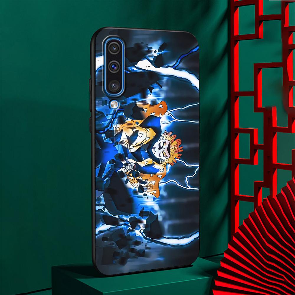 Чехол для Samsung Galaxy A50 A10 A70 A30 A20e A40 A20s A10s A10e A90 5G A80 A7 A9 с рисунком из аниме «Убийца демонов» из мягкого черного цвета