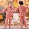 Boys' Pajamas, Autumn and Winter, Children's Flannel, Girls, Coral Fleece, Thickened, Little Boys, Big Children's Home Service Suits