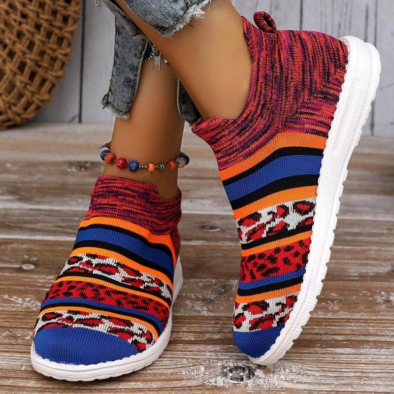 Обувь для весны и осени, удобные, с толстой подошвой, летающие, тканые, дышащие, спортивные, повседневные, женские туфли больших размеров