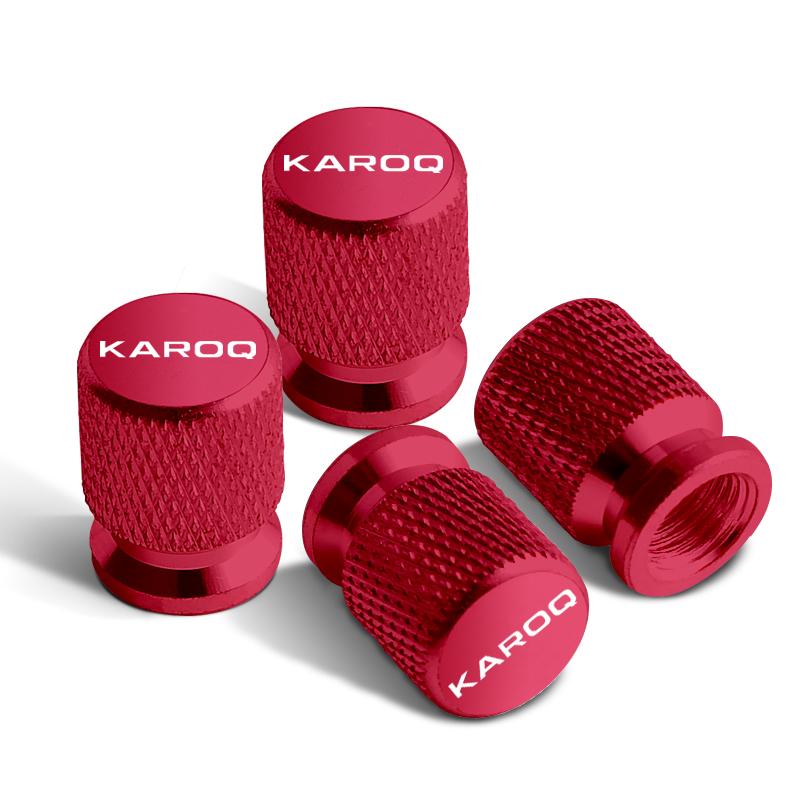 BYCP2 4pcs For Skoda Karoq Badge VRS Sport Line Car Wheel Tire Valve Caps Tyre Stem Covers Accessories Styling