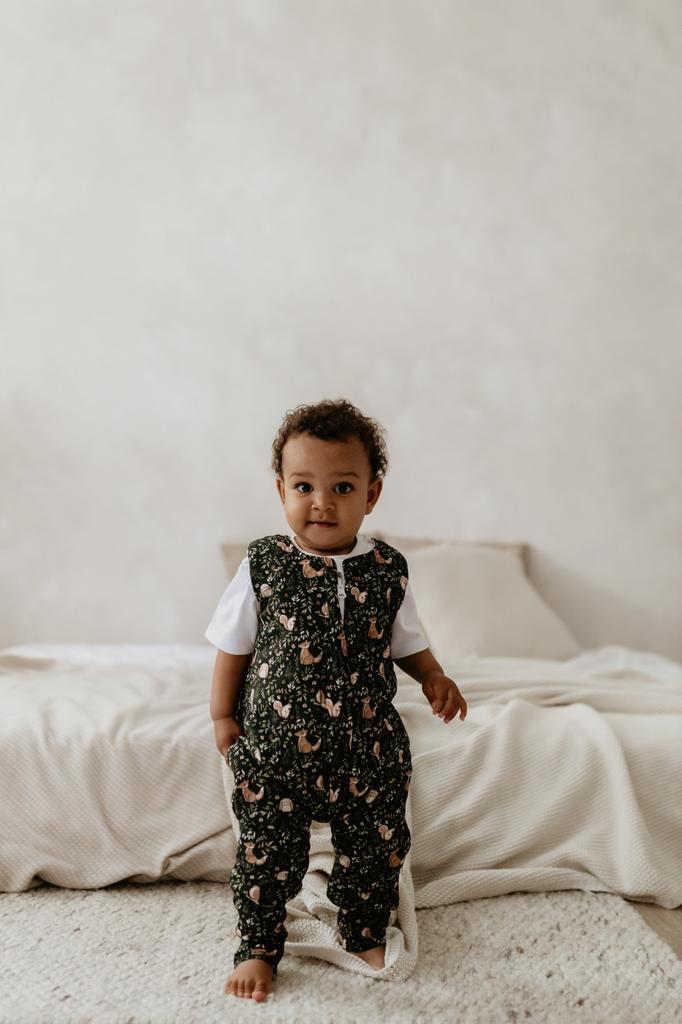 Спальный мешок двухсторонний с ножками M (3-5 лет) Зеленый лес