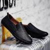 Fashion2024 New Large Size 50 Men Loafers Soft Moccasins Fashion Soft Spring Autumn Genuine Leather Shoes Men Warm Flats Driving Shoes