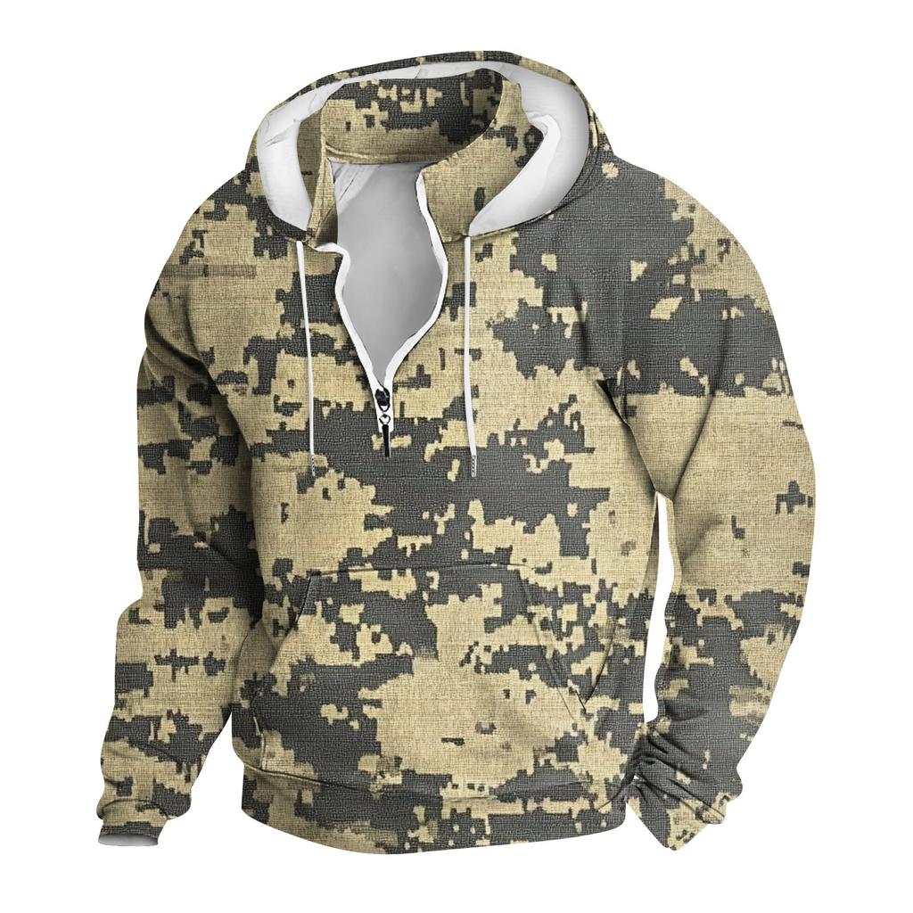 Spring And Autumn Men's Standing Collar Sweatshirt Is Outdoor Casual Sweaters Tops