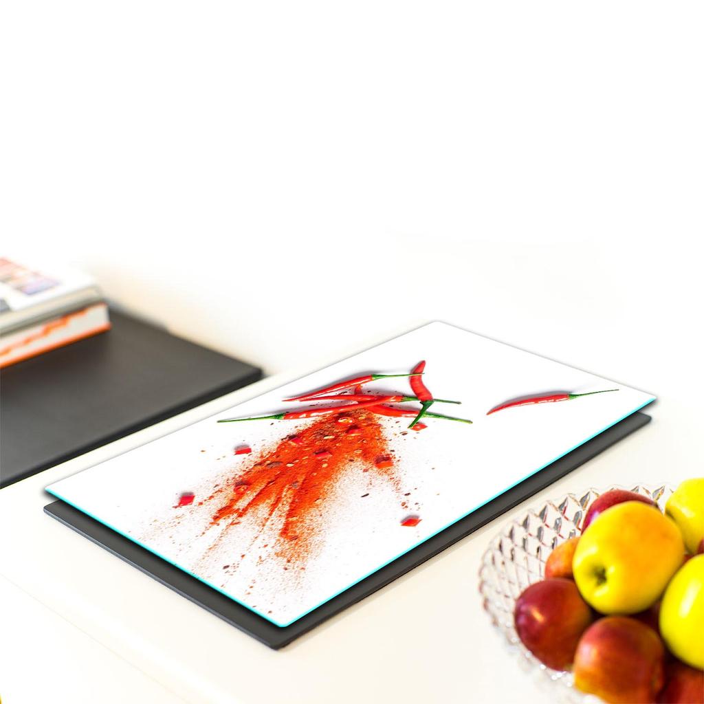 GLASS PLATE BOARD PANEL TABLETOP 40x52 CHILLI