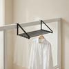 Space Saving Clothes Drying Rack Wall Mounted Hanging Clothes Rack Shoe Rack  for Balcony