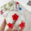 Hanging Hummingbird Feeder Round Clear Outdoor Hummingbird Water Dispenser with 3 Flower Ports for Yard Decoration