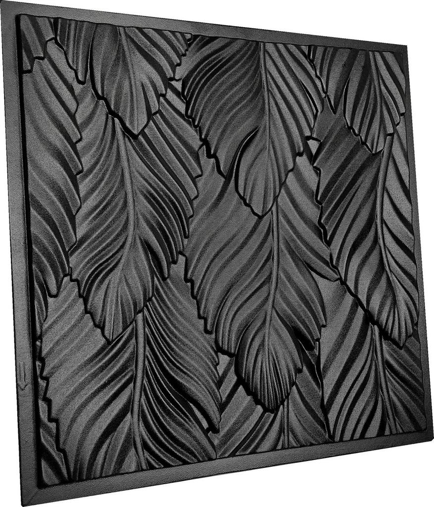 3D Wall Panel Mold for Gypsum, Plaster or Concrete Tile for Decorative Wall Panels 'Leaf'