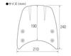 KITACO Aero Visor, Polycarbonate, Dark Smoke, for CT125 Hunter Cub (JA55/JA65), Part Number 670-1470100