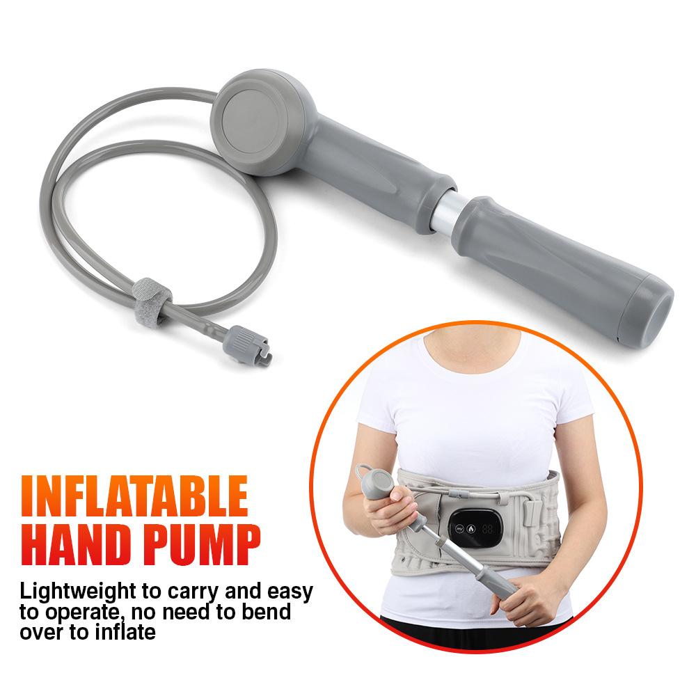 Надувной пояс для спины, красный светильник с подогревом, вибрацией, массажем, декомпрессией воздуха, бандаж для спины, поясничный поддерживающий пояс, поясничный поддерживающий пояс