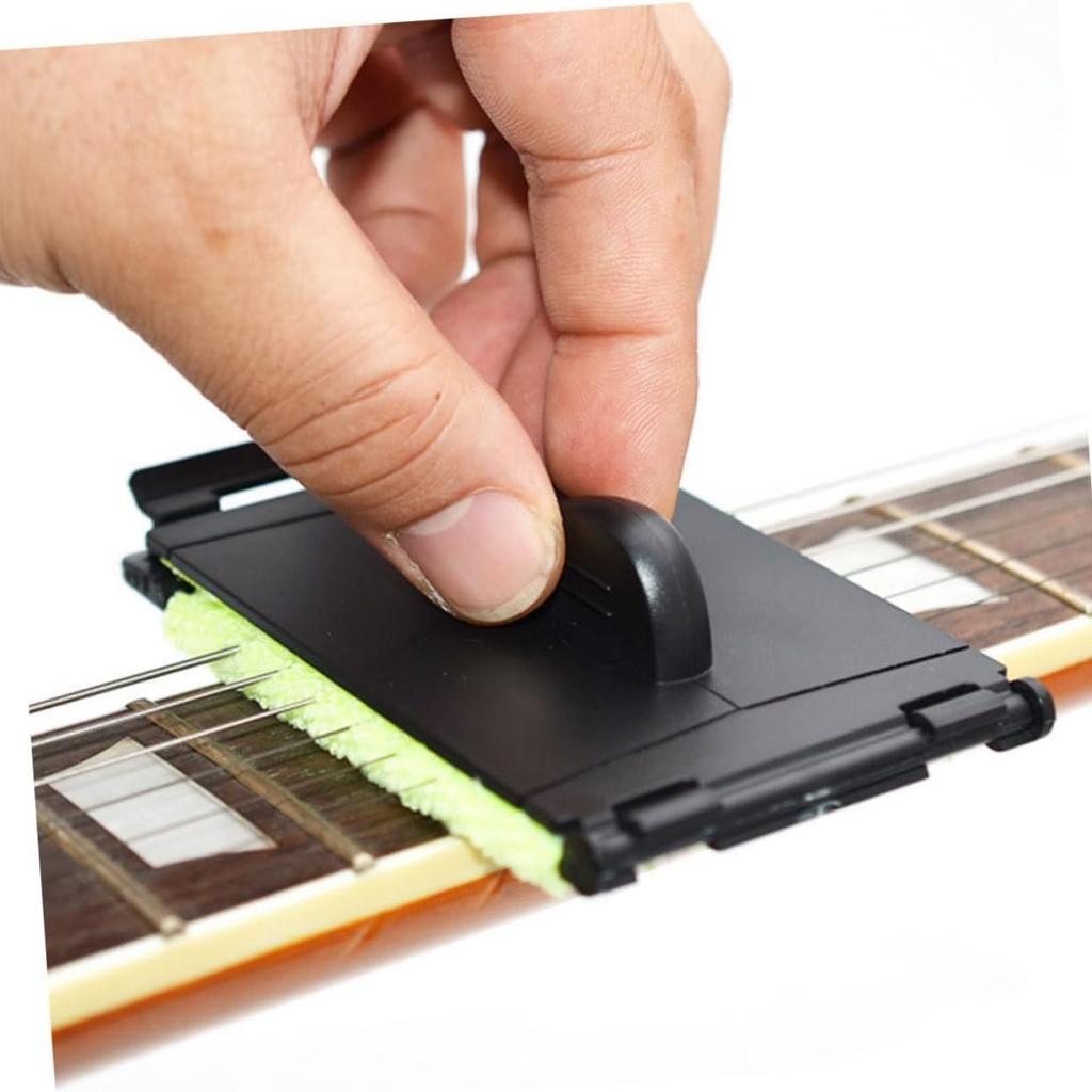 Флосс для ладов, Очиститель струн гитары Для обслуживания накладки грифа и грифа Многоразовый чистящий инструмент для гитары, баса, укулеле