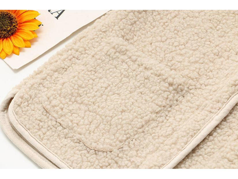 Женский жилет из овечьей шерсти на молнии, осенне-зимний - утолщенный меховой жилет