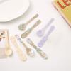 Colorful Acrylic Ice Spoon Cream Coffee Caviar Spoon Stirring Spoons Dessert Spoon Teaspoon Crafts Tableware Party Photo Props