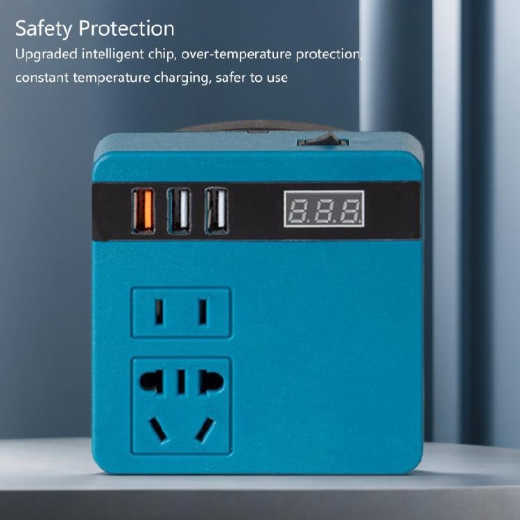 120W Lithium Battery Inverters Multifunction Lithium Tools Battery Inverters 18V-21V To 220V Intelligent Function