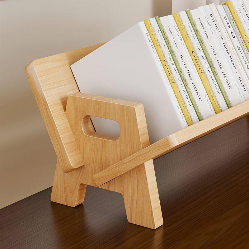 Деревянная книжная полка Нордическая Большая вместимость Детская книжная полка Простая эстетичная полка для хранения Домашний настольный органайзер Мебель