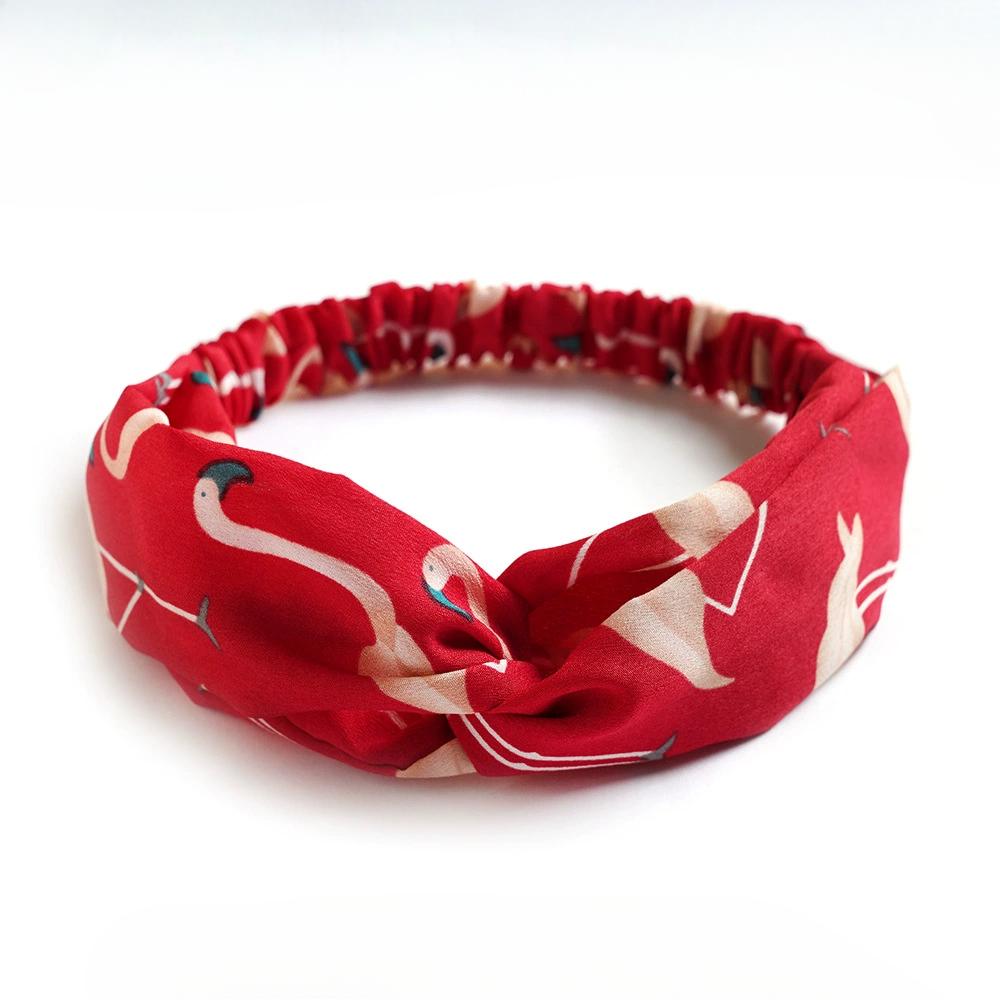 Перекрещенная повязка на голову, шифоновая маленькая цветочная маленькая свежая повязка на голову женская эластичная повязка на голову аксессуары для волос, головной убор