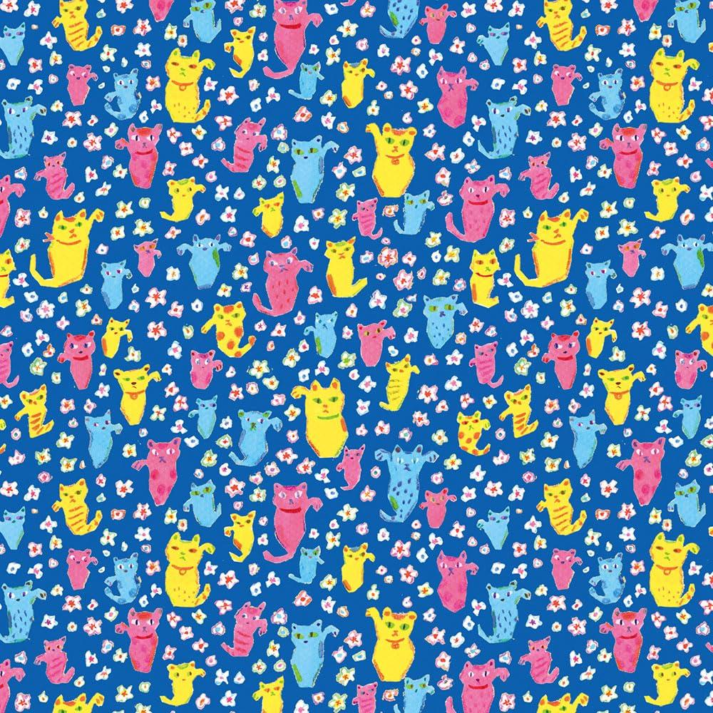 Toyo Origami Цветная бумага Чиёгами 15см 8 40 5187 Бумага с котами, квадратная, узоры, листы,