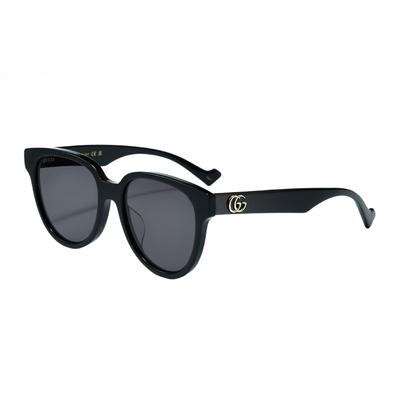 Gucci Солнцезащитные очки круглой формы из ацетата с логотипом Double G на дужках Унисекс для пары Черные
