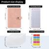 Soft PU Leather Notebook Binder Budget Planner Binder Cover with Binder Pocket Cash Envelopes Travel A6 Loose-leaf Bill Buget Sheets
