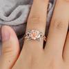 Exquisite Two Tone Floral Rings for Women Color White Gold Rose Flower Wedding Engagement Ring Valentine's Day Jewelry