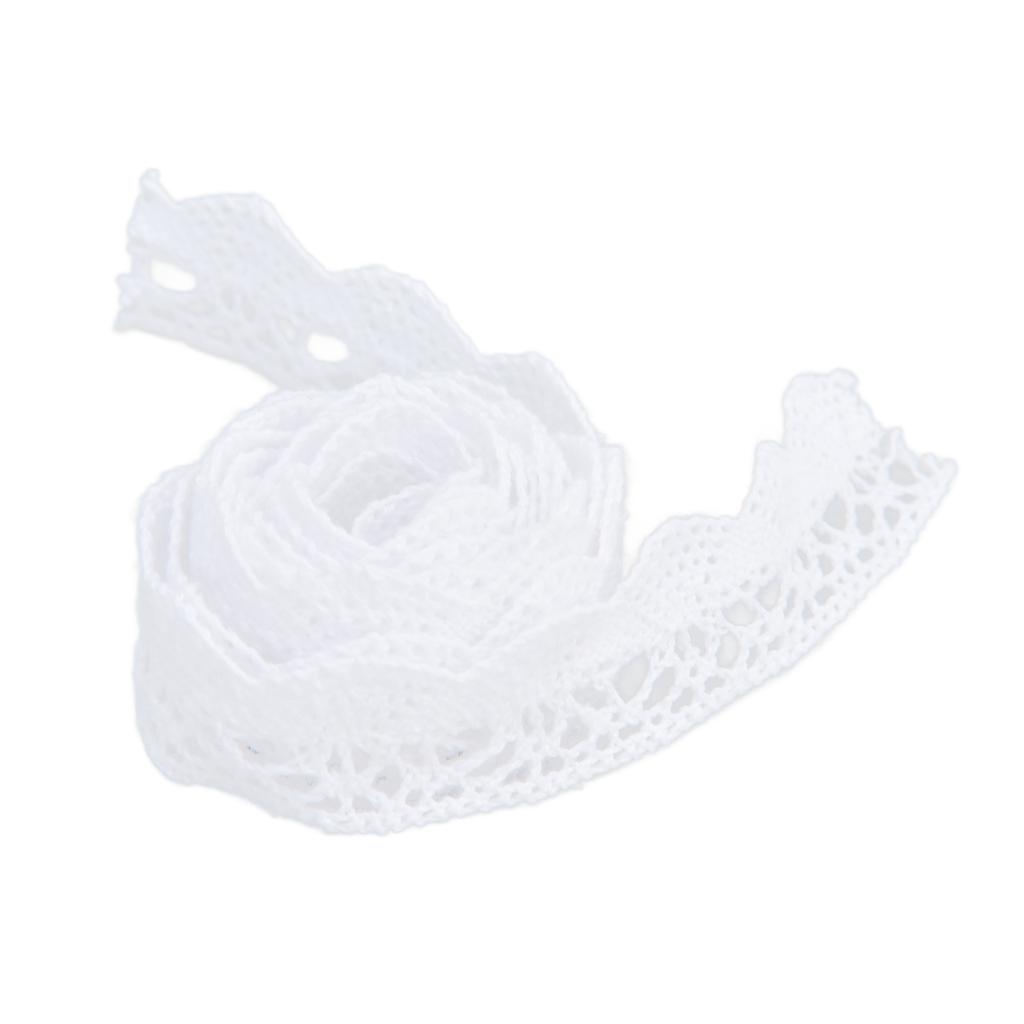 Lace Ribbon DIY Cotton Net 2cm Width 20 Yards Elegant Fabric Lace Trim for Curtain Clothes