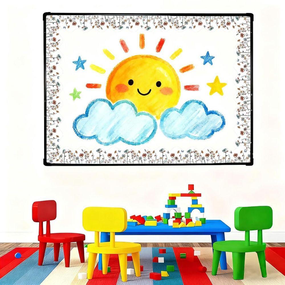 Self Adhesive Border Decorative Sticker for Office Classroom Blackboard Decoration