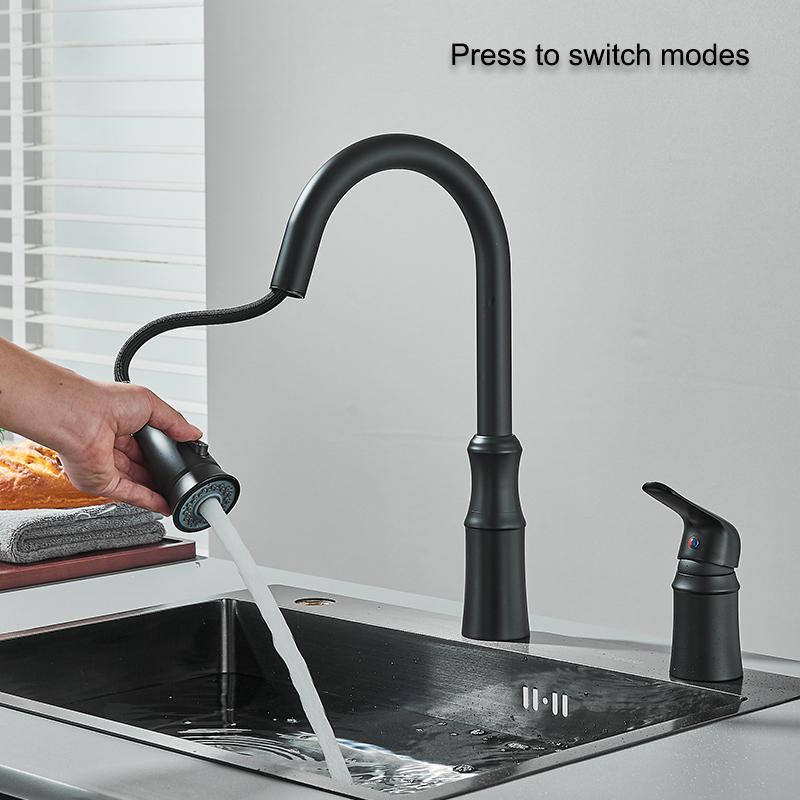 Черный смеситель для раковины с одной ручкой, широкий смеситель для раковины, смеситель для ванной комнаты с широким изливом, горячая и холодная вода