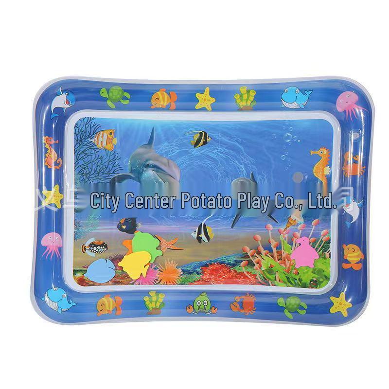 Детский коврик-фонтан «Дельфин» - Двухцветная уличная игрушка для игр с буквами