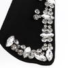 Fashion Women Shirt Fake Collar For Women Tie Rhinestones Sewing Detachable Collar For Lapel Blouse Top Women Clothes Accessory