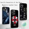 Ада Вонг X Леон горячий игровой плакат Чехол для телефона для iPhone 17 16 15 14 13 12 Plus Pro Max Высококачественная Люксовая Овечья кожа Magsafe