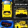 1:Масштаб 32 SKYLINE GTR Модель Игрушечной Машинки Литой Сплав С Подтягиванием Латте Издание Спортивные Машины Модели Свето-Музыкальное Украшение для Автомобиля Подарок