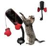 Cat Boxing Toy Interactive Cat Punching Bag Toy with Suction Cup Base Cats Boxing Toy with Spring-Loaded Bobbing Action for Indoor Cats Exercise