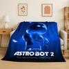 Игровой Astro Bot Мультяшное Фланелевое Одеяло Мягкое Теплое Плед для Спальни Гостиной Кровати Путешествий Кемпинга Пикника Подарок Ребенку