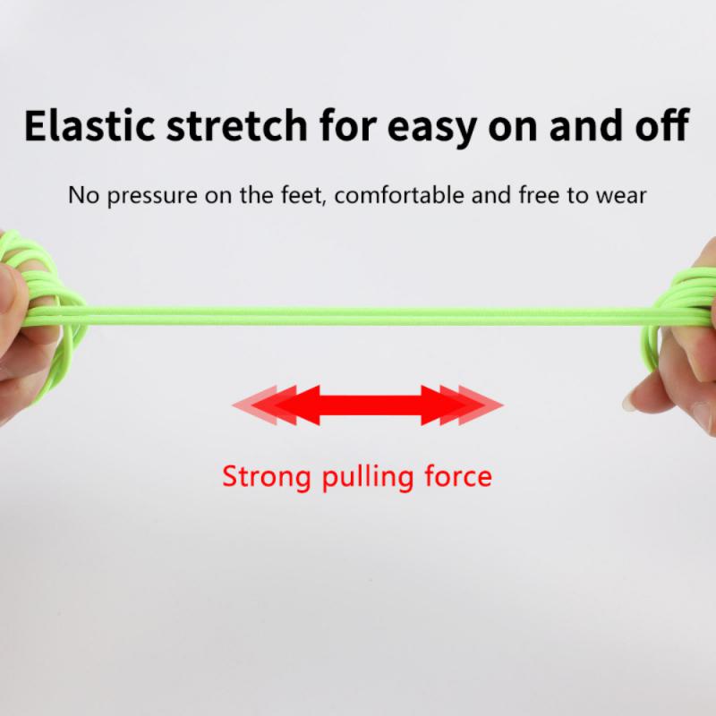 2/3/4SETS Шнурок для обуви Эластичные кроссовки без завязок с эластичными шнурками Кнопка Эластичные шнурки Без шнурков Плоские туфли Шнурок для обуви