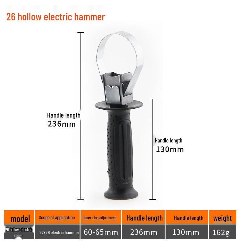 Рукоятка электрического отбойного молотка, кирки и ударной дрели; Дополнительная рукоятка для пистолетной дрели; Вспомогательная рукоятка для угловой шлифмашины; Принадлежности для электроинструментов.