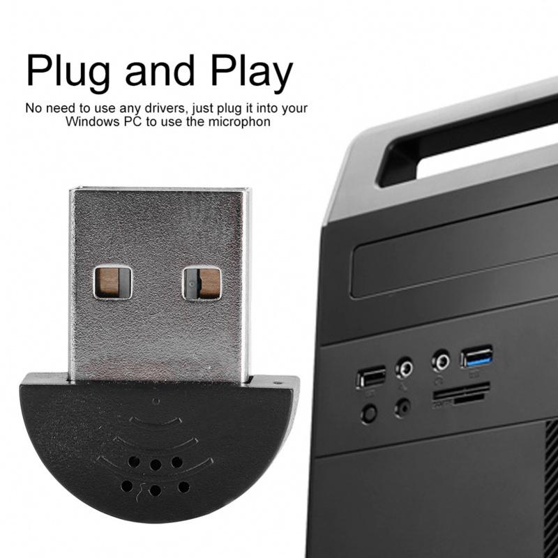 1 PC Portable USB Mini Studio Speech Microphone Recording Audio MIC Adapter for Computer PC