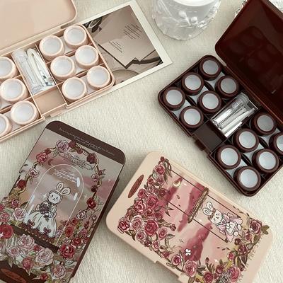 6 пар контактных линз футляр для хранения контактных линз портативный дорожный футляр для контактных линз контейнер для замачивания линз футляр для красоты зрачок