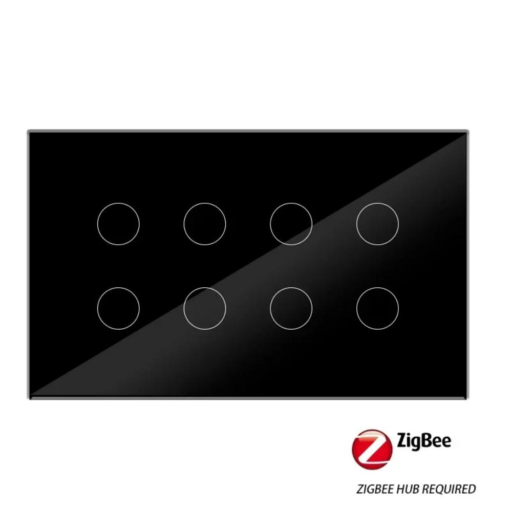 Melery Zigbee Smart Light Switch настенный сенсорный 8/10Gang стеклянная панель с Alexa Google Home (Концентратор, необходимый для повторителя сигнала)