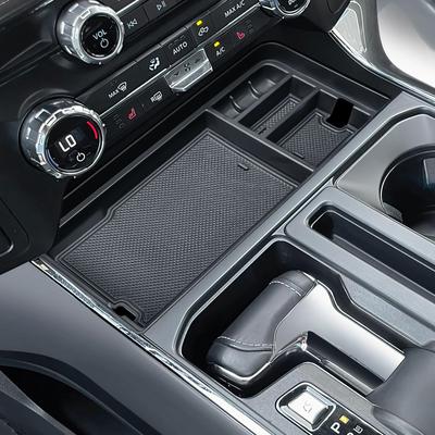 Органайзер центральной консоли для Ford F150 2025-2025 годов, передний скрытый ящик для хранения, лоток, отверстие USB, органайзер карман для рычага переключения передач, автомобильные аксессуары