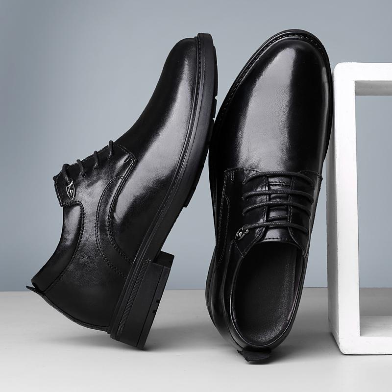 6CM Hidden Elevator Shoes for Men Professional Oxford Dress Shoes Business Casual Breathable Inner Height Boost for Formal