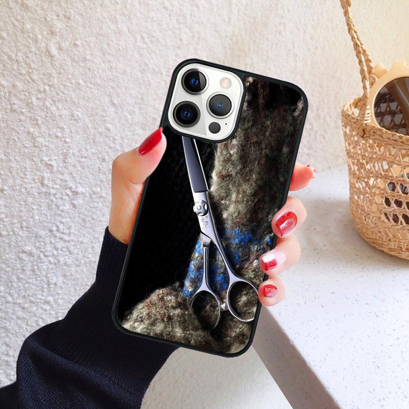 Barber Scissors Hairstylist Salon Phone Case for iPhone 17 Air 16 Coque 15 14 12 13 PLUS 11 PRO MAX Back Cover Fundas Shell