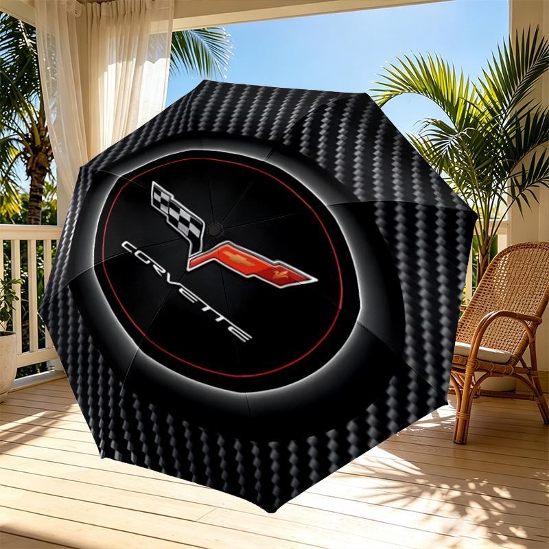 Sports car Print Automatic Open Close Umbrella, Portable Foldable Umbrella, for Outdoor Commute Camping Trip, Ideal Birthday Gift