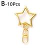 10 шт. Поворотные для рукоделия Однотонные Для сумки Брелок Крючки Зажимы Многофункциональные Металлические Пряжки DIY Форма звезды Ручной работы Аксессуары
