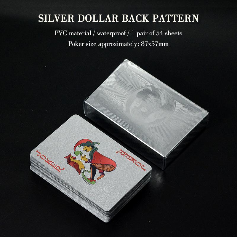 Игральные карты из 100% ПВХ, пластиковые карты для покера, водонепроницаемая покерная игра в техасский холдем, блэкджек, дропшиппинг, золотая карточная настольная игра