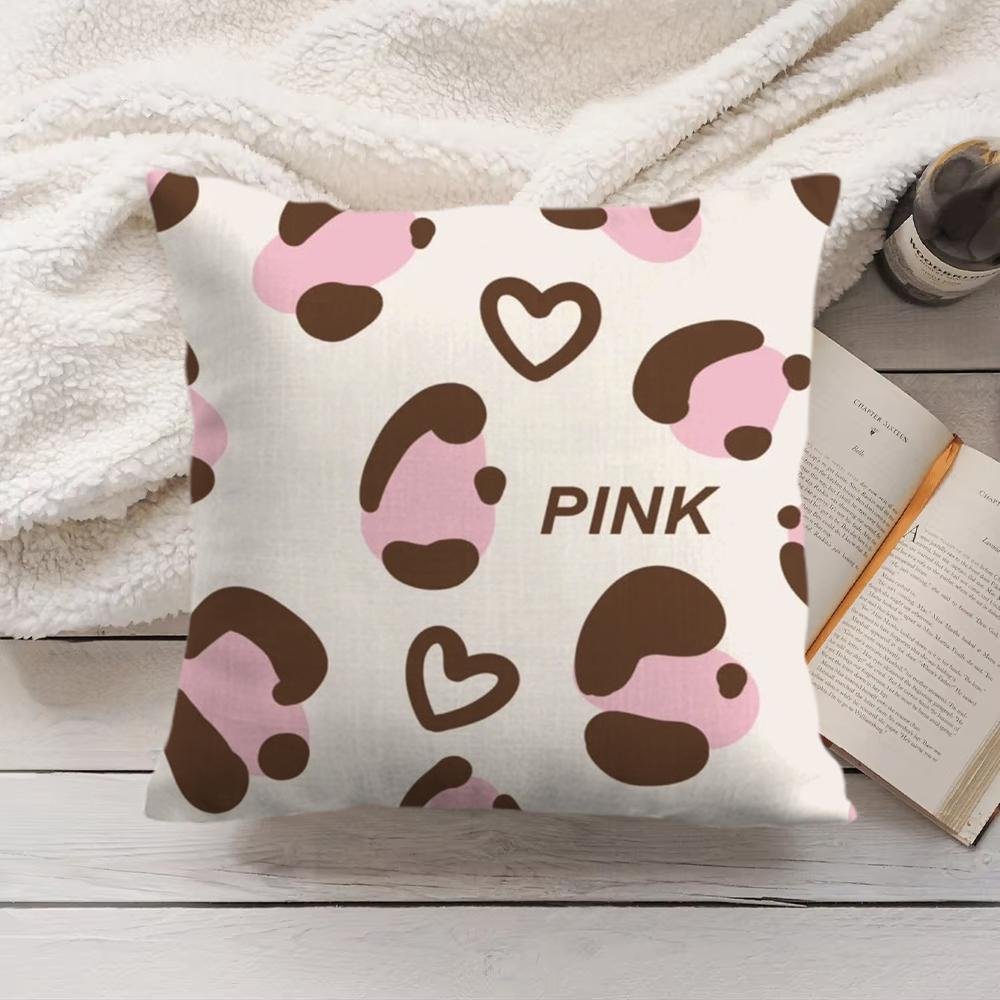 Brown Leopard Print Design Cushion Cover Short Plush DoubleSided Printing Home Machine Washable in Warm Winter Pillow Cover