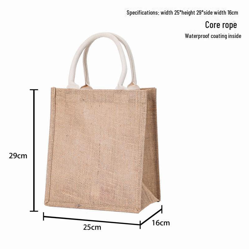 MUJI Burlap Hand-held Gift Bag - Stylish Blank Small Batch Shopping Bag