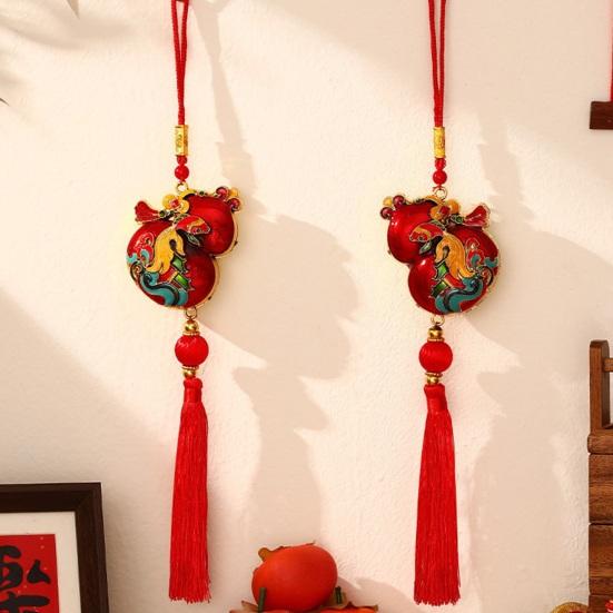 Chinese New Year Decorations 2026 Year of Horse Lucky Charm with Tassel Feng Shui Hanging Pendants for Wealth Good Luck