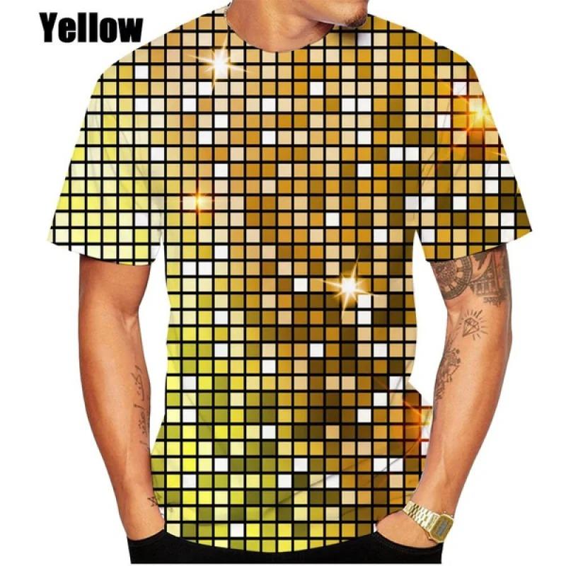 Футболки мужские и женские в стиле хип-хоп диско HD 3D с принтом, повседневные, модные, с круглым вырезом, с коротким рукавом, одежда высокого качества