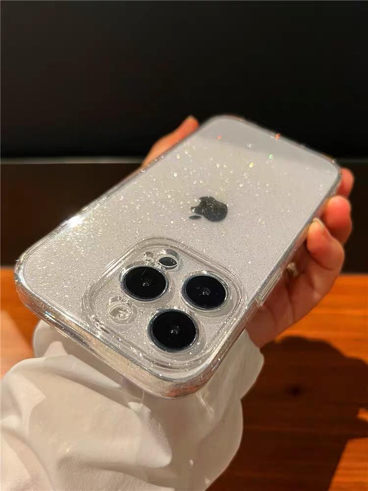 Роскошный блестящий прозрачный чехол для iPhone 14 Pro Max 15 13 12 11 X XR XS 7 8 Plus SE2022 MiNi противоударный прозрачный мягкий чехол