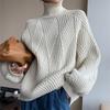 Turtleneck Sweater Women's Pullover Thickened Knitted Loose Top